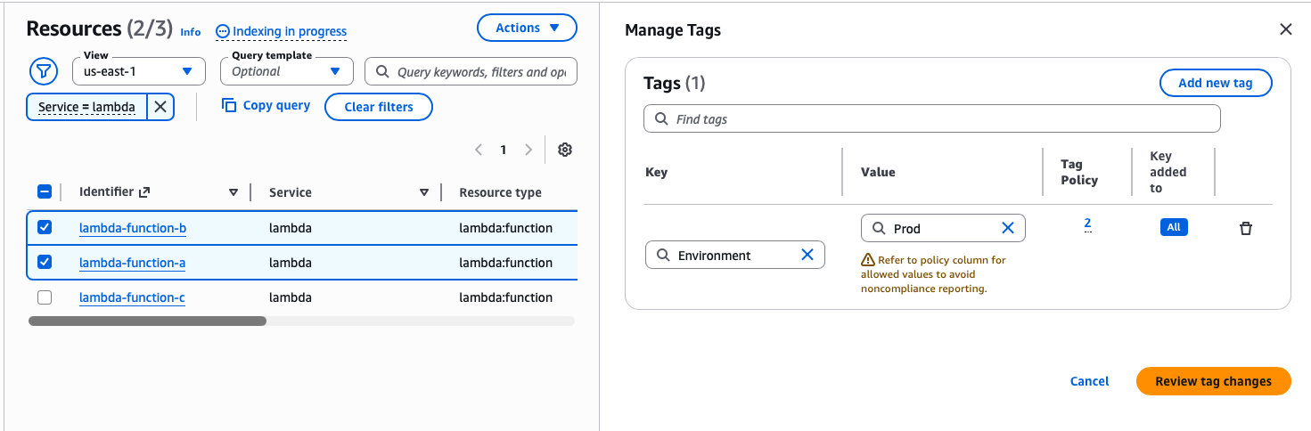 Tag resources with AWS Tag Editor